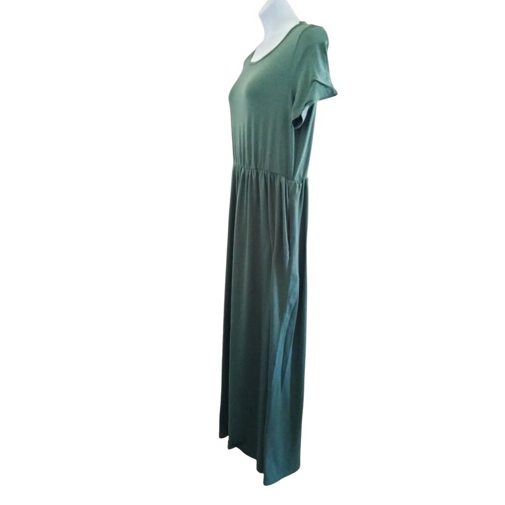 Nemidor Size XXL Maxi Dress Womens Green Short Sleeves Soft Fabric Pockets - Picture 5 of 11